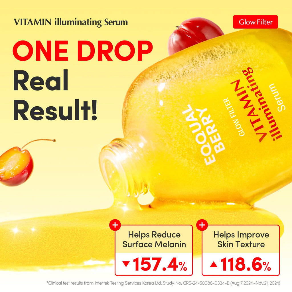EQQUALBERRY Vitamin Illuminating Serum | Niacinamide 4% & TXA | Brightening Vitamin C Serum for Face Glow with Hyaluronic Acid | Dark Spot & Uneven Tone Care | Korean Skincare, 1.01 fl oz
